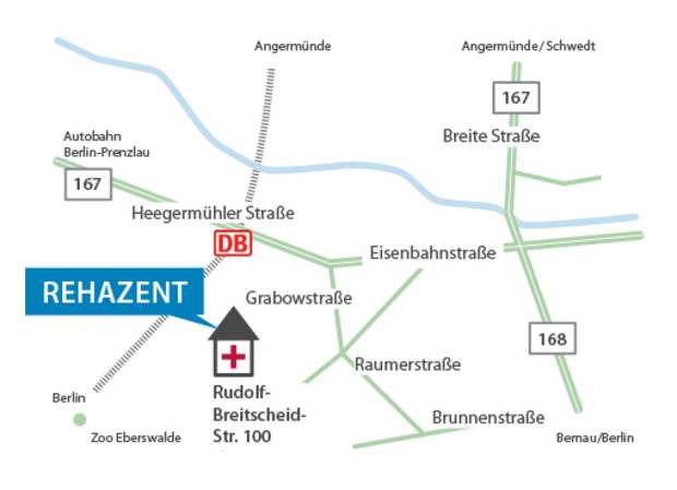 Anfahrt zum GLG Rehazent Grafik: Anfahrt zum GLG Rehazent